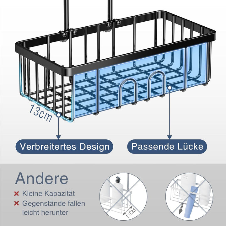 Pickpiff Duschablage Zum Hängen Schwarz Duschregal Duschkorb Shampoo Halterung Für Dusche Shower She