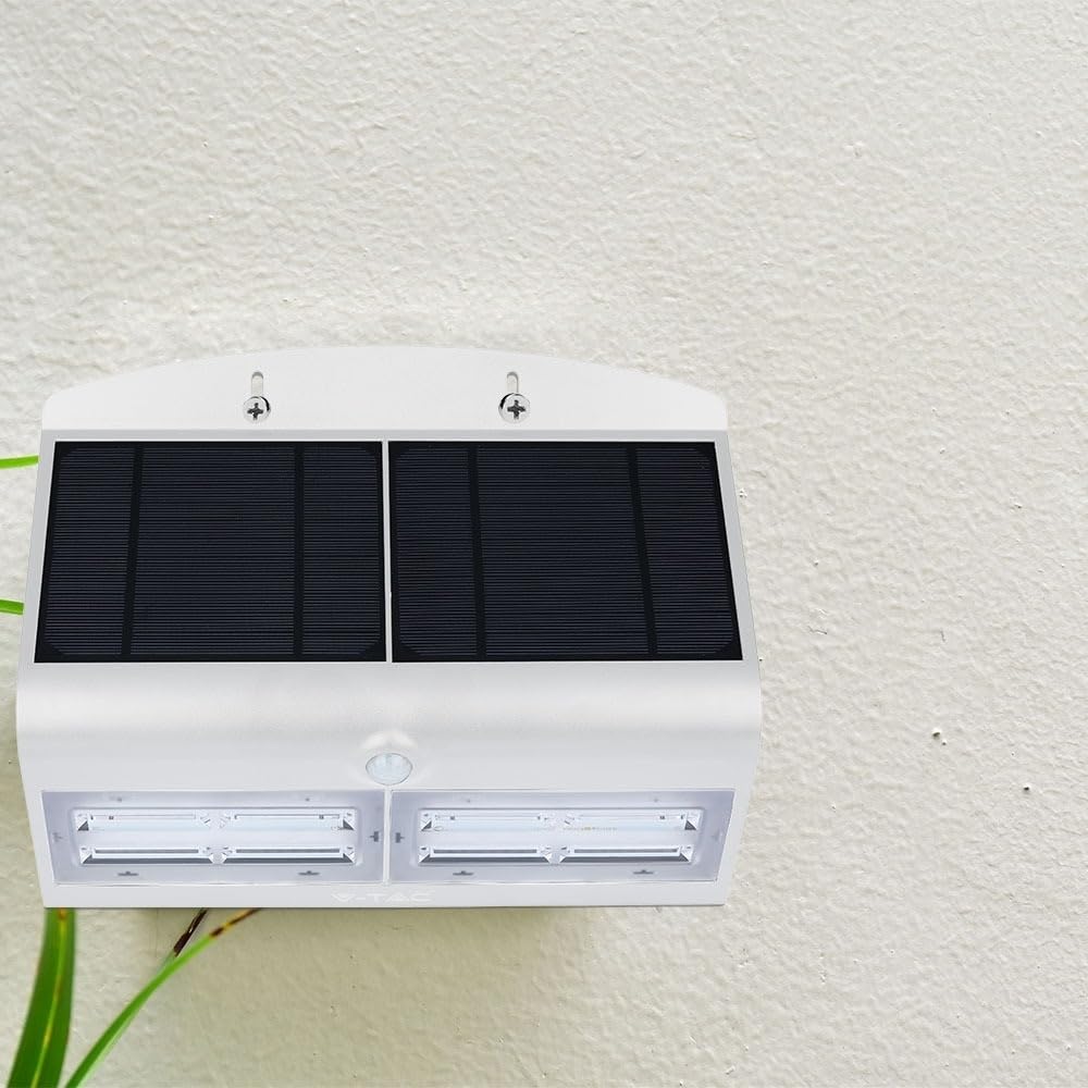 V-TAC Solar-Wandlampe VT-767-7-W 8278 LED 7.00W Tageslichtweiss Weiss, Schwarz