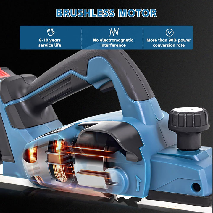 Akku-Hobel kompatibel mit Makita 18V-Akku (82mm, ohne Akku/ohne Ladegerät), 20.000 U/min, Bürstenlos