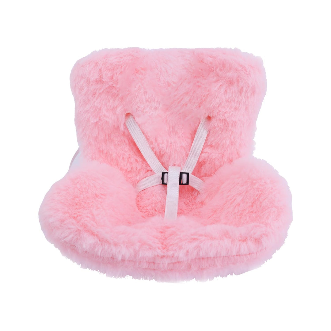 BOXOB Auto-Puppen-Sicherheitssitz, Süsser Sicherheitssitz mit Weichem Plüsch Rosa Dekoratives Sofa z
