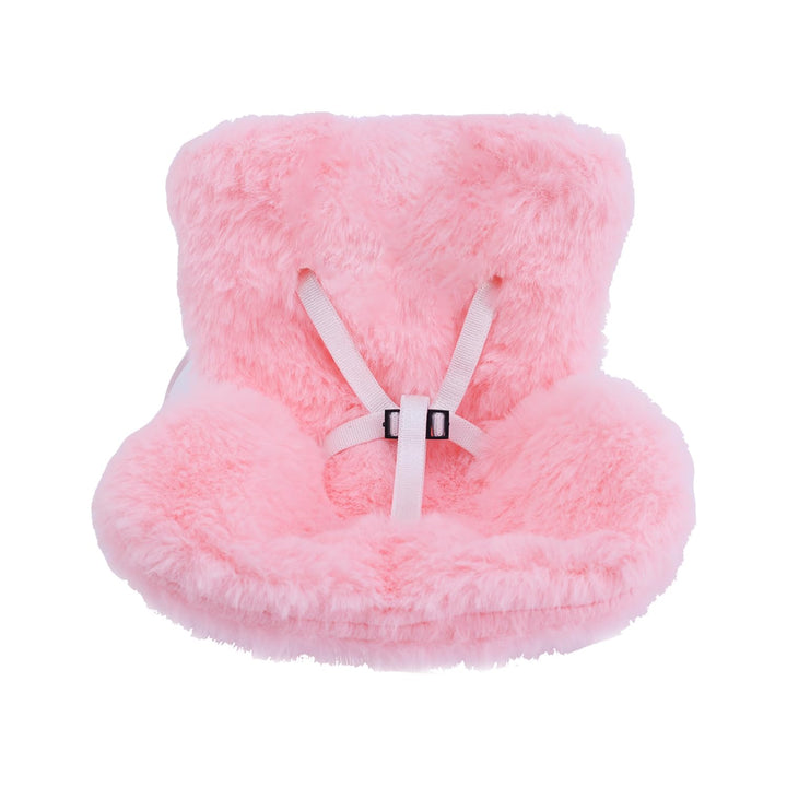 BOXOB Auto-Puppen-Sicherheitssitz, Süsser Sicherheitssitz mit Weichem Plüsch Rosa Dekoratives Sofa z