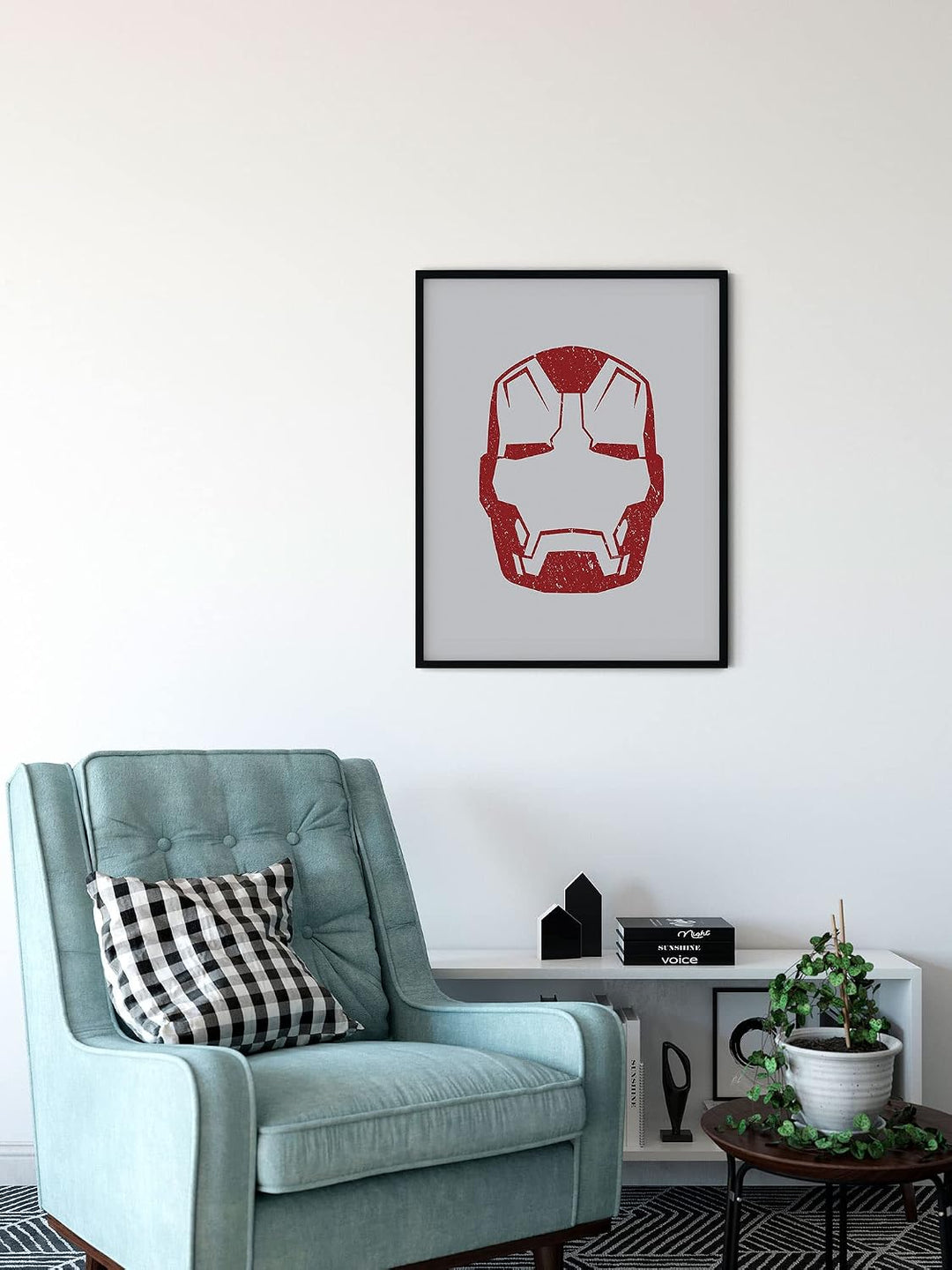 Komar Wandbild - Iron Man Helmet MK 43 - Grösse: 40 x 50 cm - Marvel, Kinderzimmer, Wandgestaltung,