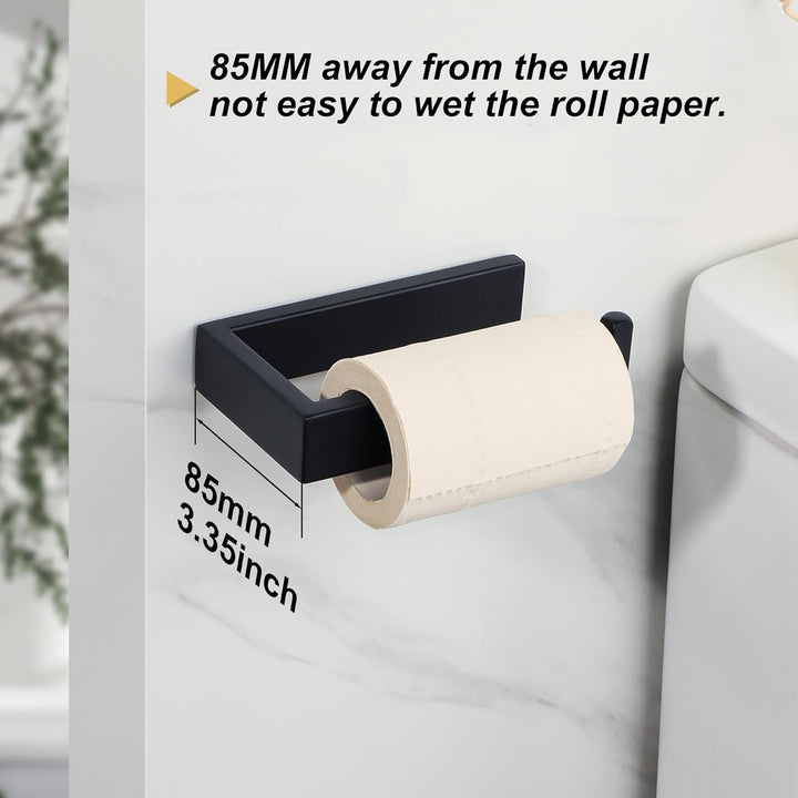 Toilettenpapierhalter Schwarz, SAYAYO Klopapierhalter Edelstahl Toilettenpapierhalter Bohren Toilet