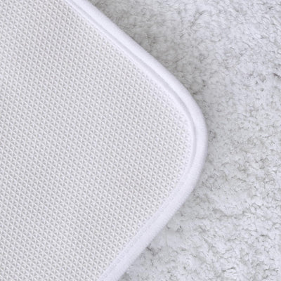 MIULEE Badematte Weiche Badteppich rutschfest Badvorleger Fussmatte Badzimmermatte Bettvorleger Flau