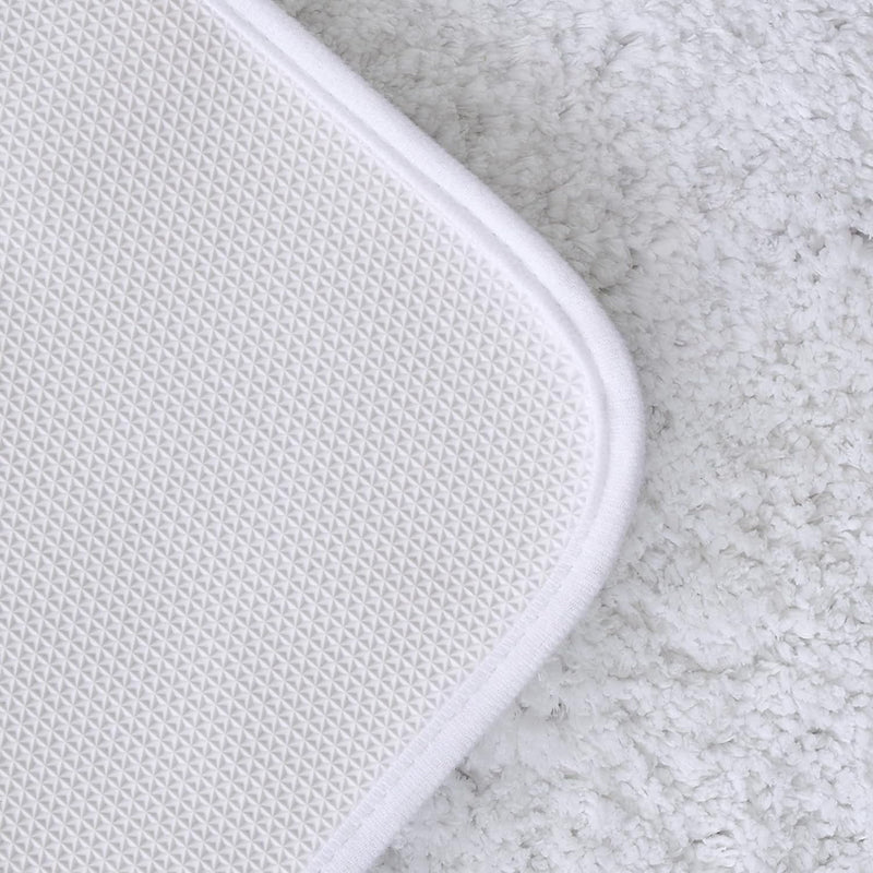 MIULEE Badematte Weiche Badteppich rutschfest Badvorleger Fussmatte Badzimmermatte Bettvorleger Flau