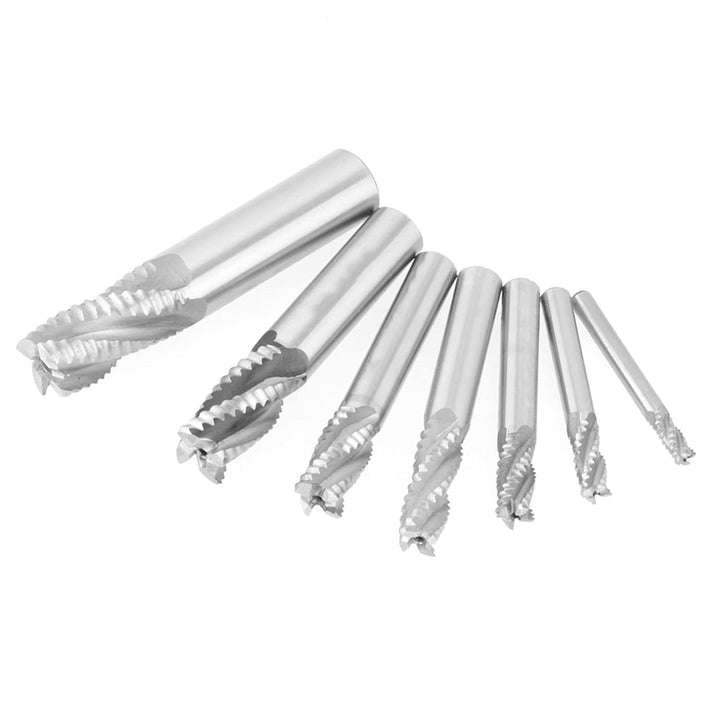 7 Teile/satz 4 Flöten Schaftfräser 6-20mm Schruppen Schaftfräser Set 20mm Hss Schaftfräser Fräser Sc
