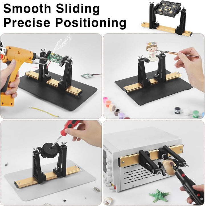 PCB Leiterplattenhalter Löthilfe –Verstellbare dritte Hand mit 360° Drehung, stabiler Leiterplattenh