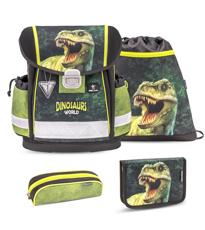Belmil Classy Schulranzen Set 4 - teilig (403-13/AG/S) M Dinosaur World 2, M Dinosaur World 2