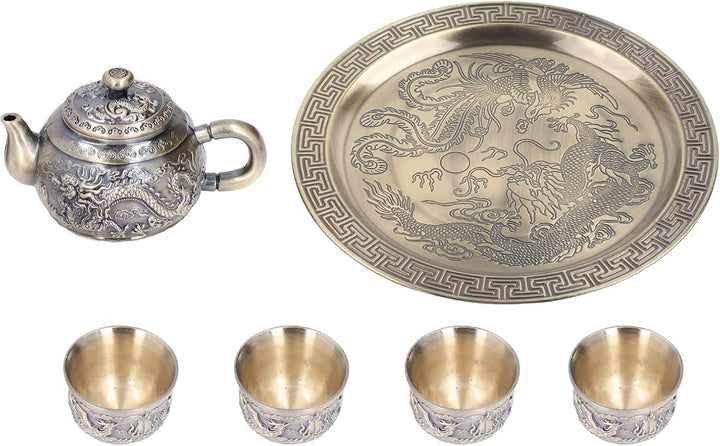Marokkanisches Teeservice, Teekanne, Vintage, Exquisites Metall, Luxuriöses Reliefmuster, Marokkanis