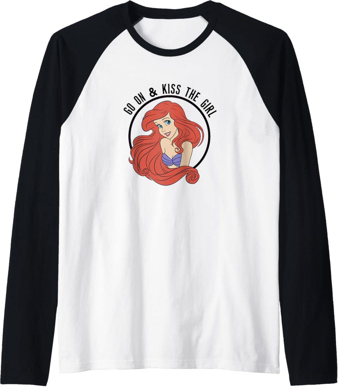 Disney The Little Mermaid Ariel Go On & Kiss The Girl Raglan