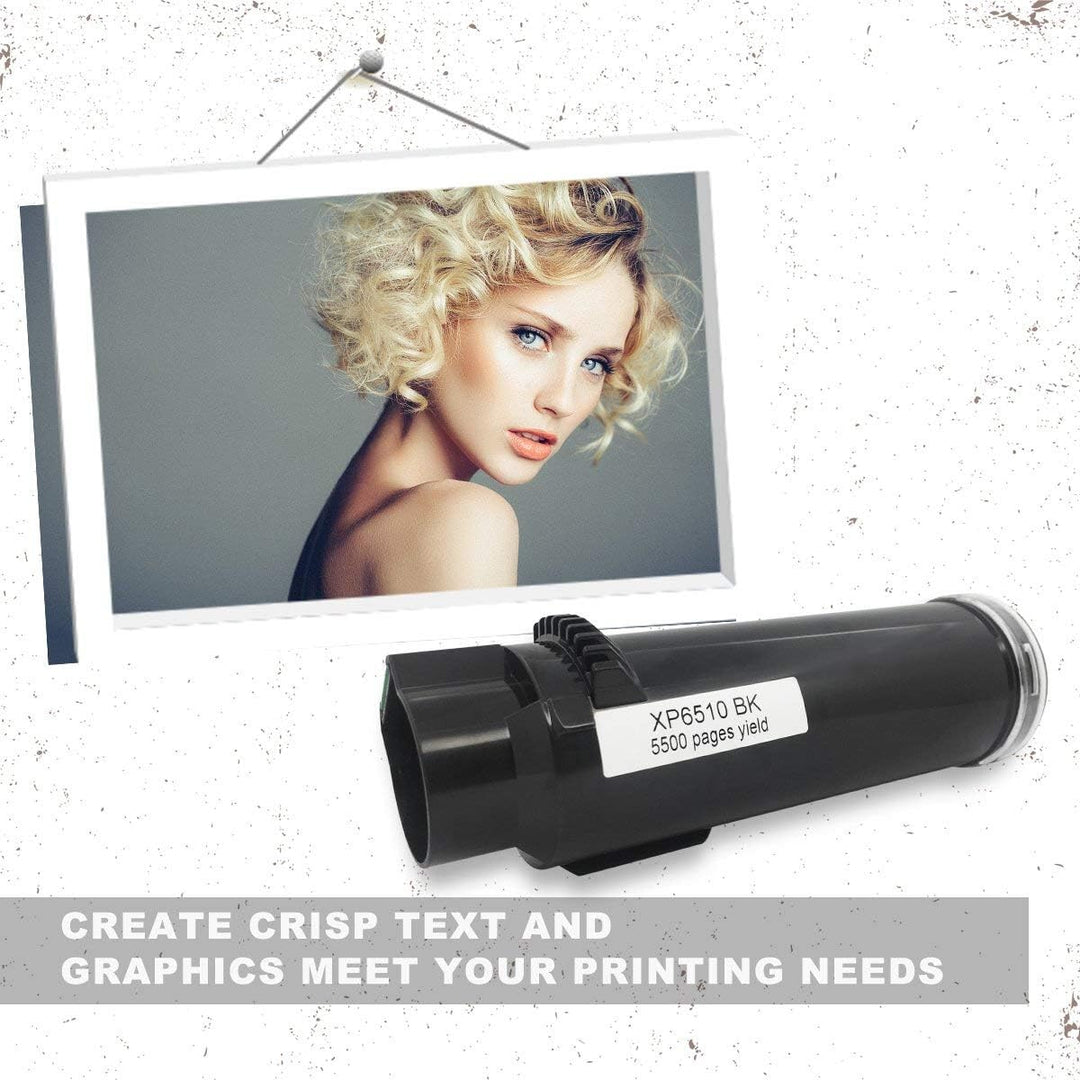 GREENPRINT Kompatible Tonerkartuschen 6510 6515【Extra High Yield】 5500 Seiten 2 Schwarz für Xerox Ph