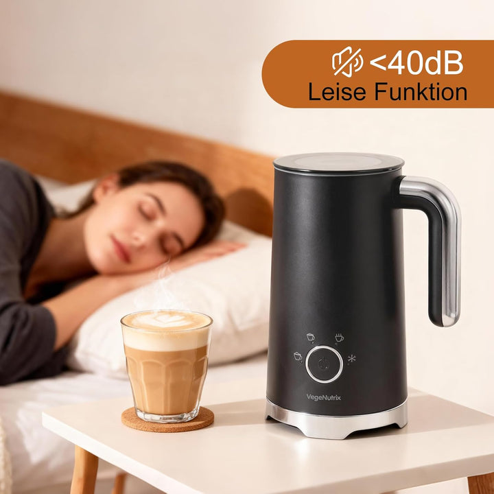 Elektrischer Milchaufschäumer, Automatischer Warm- und Kaltschaumbereiter und Milchwärmer (4-in-1) m