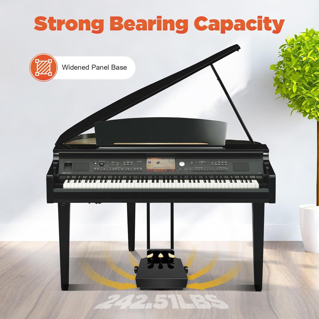 Klavier Pedal Extender Pedalverlängerung Pianokeyboard Pedal Piano Pedaleffekt Bank mit 3 Pedalen Hö