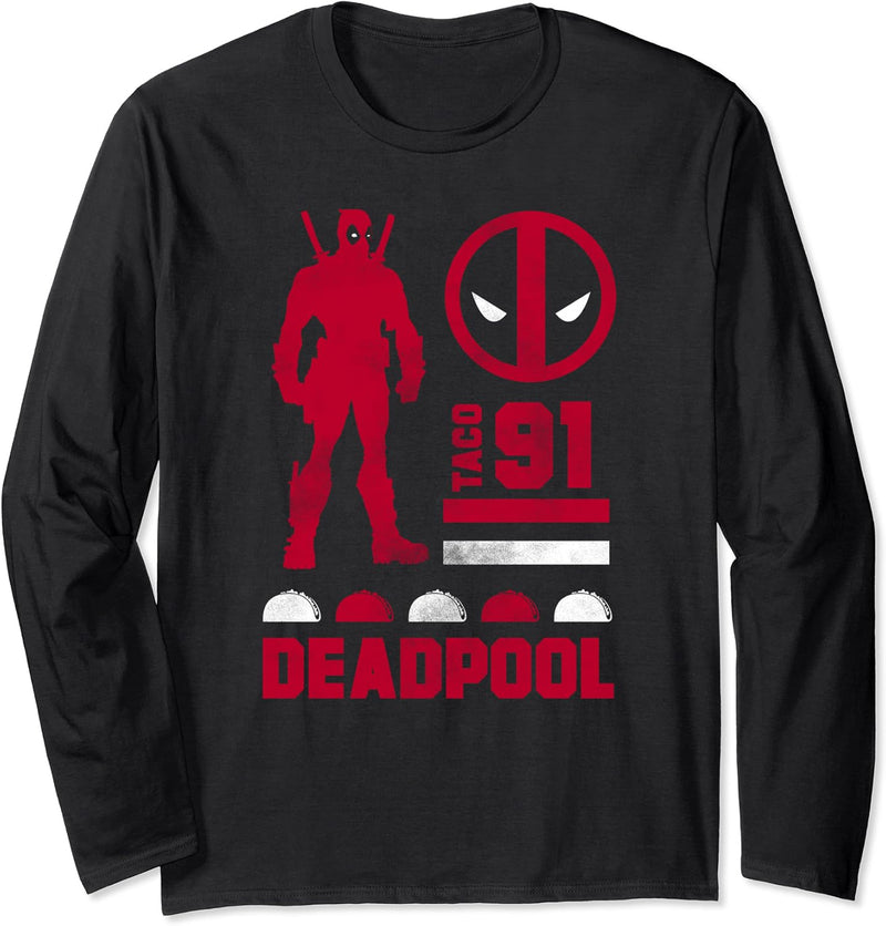 Marvel Deadpool Taco 91 Langarmshirt