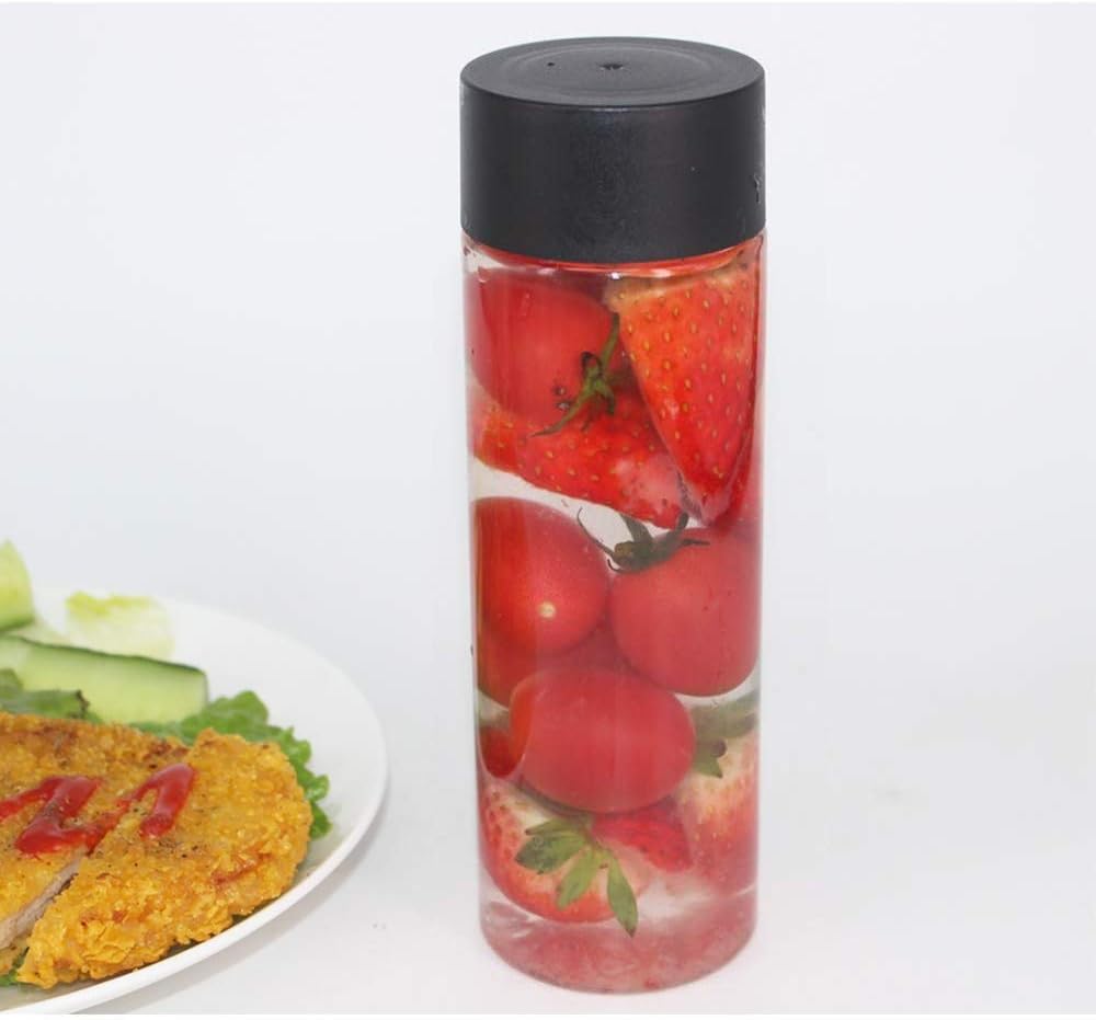 KAHEIGN 13St. Klare Saftflaschen aus PET-Kunststoff, 400 ml Leere Smoothie-Trinkflaschen mit Deckel