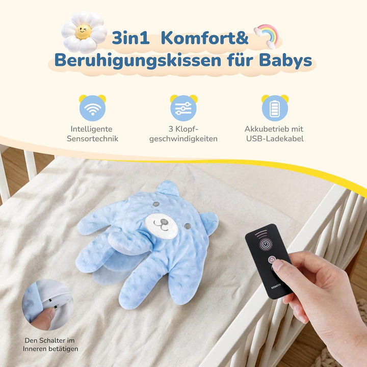 Baby Sleeping Hand Schläger mit sanfter Klopffunktion – Inklusive Fernbedienung sowie abnehmbarem un