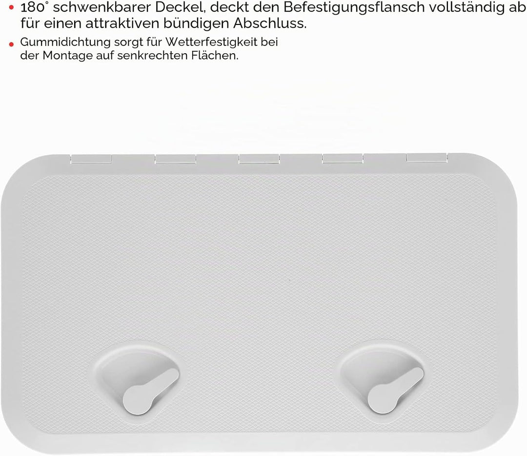 Ymiko Marine Decksluke Bootsdeckluke Zugangsluke Weisser Deckszugangsluke Inspektionsdeckel -beständ