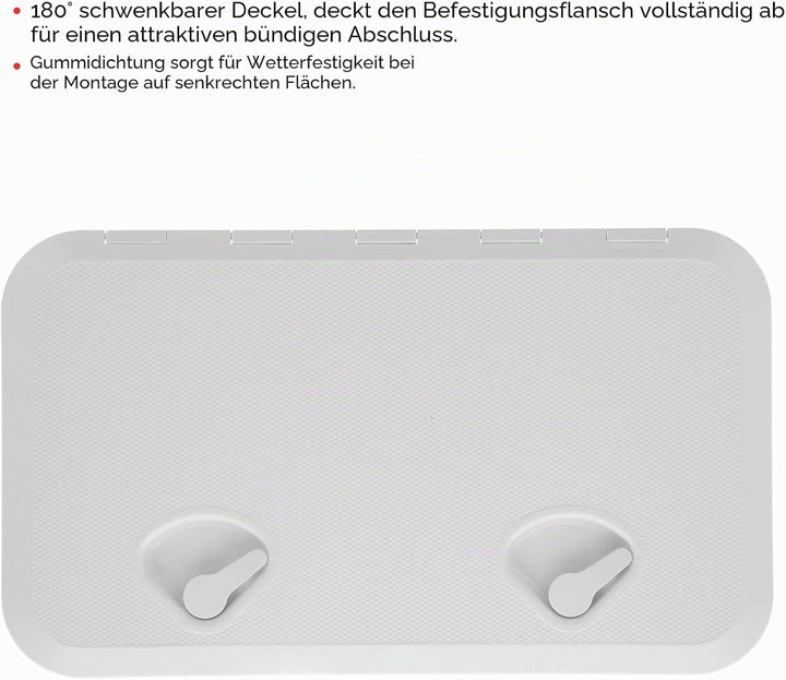 Ymiko Marine Decksluke Bootsdeckluke Zugangsluke Weisser Deckszugangsluke Inspektionsdeckel -beständ