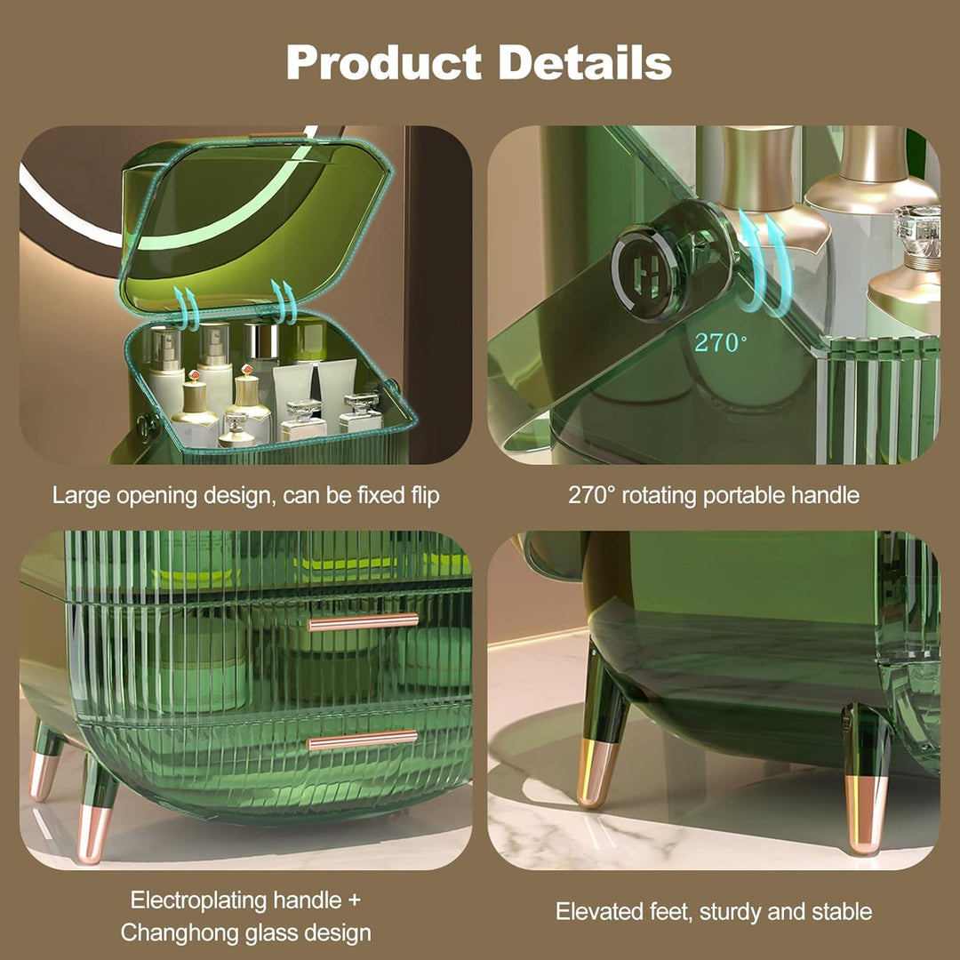 Galatée Retro Serie 180°Drehbar Tragbare Make Up Organizer Kosmetikbox Kosmetische Aufbewahrungs Box