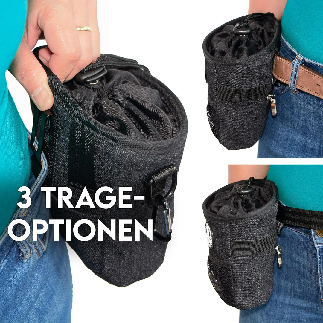 HUND IST KÖNIG® Leckerlibeutel für Hunde-Training - Robuster Futterbeutel Hunde, kompakt & funktiona