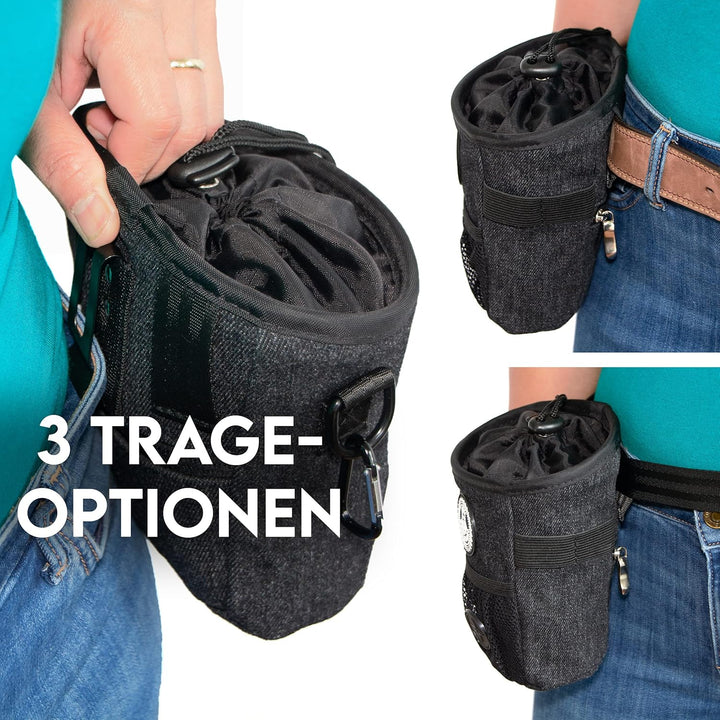 HUND IST KÖNIG® Leckerlibeutel für Hunde-Training - Robuster Futterbeutel Hunde, kompakt & funktiona