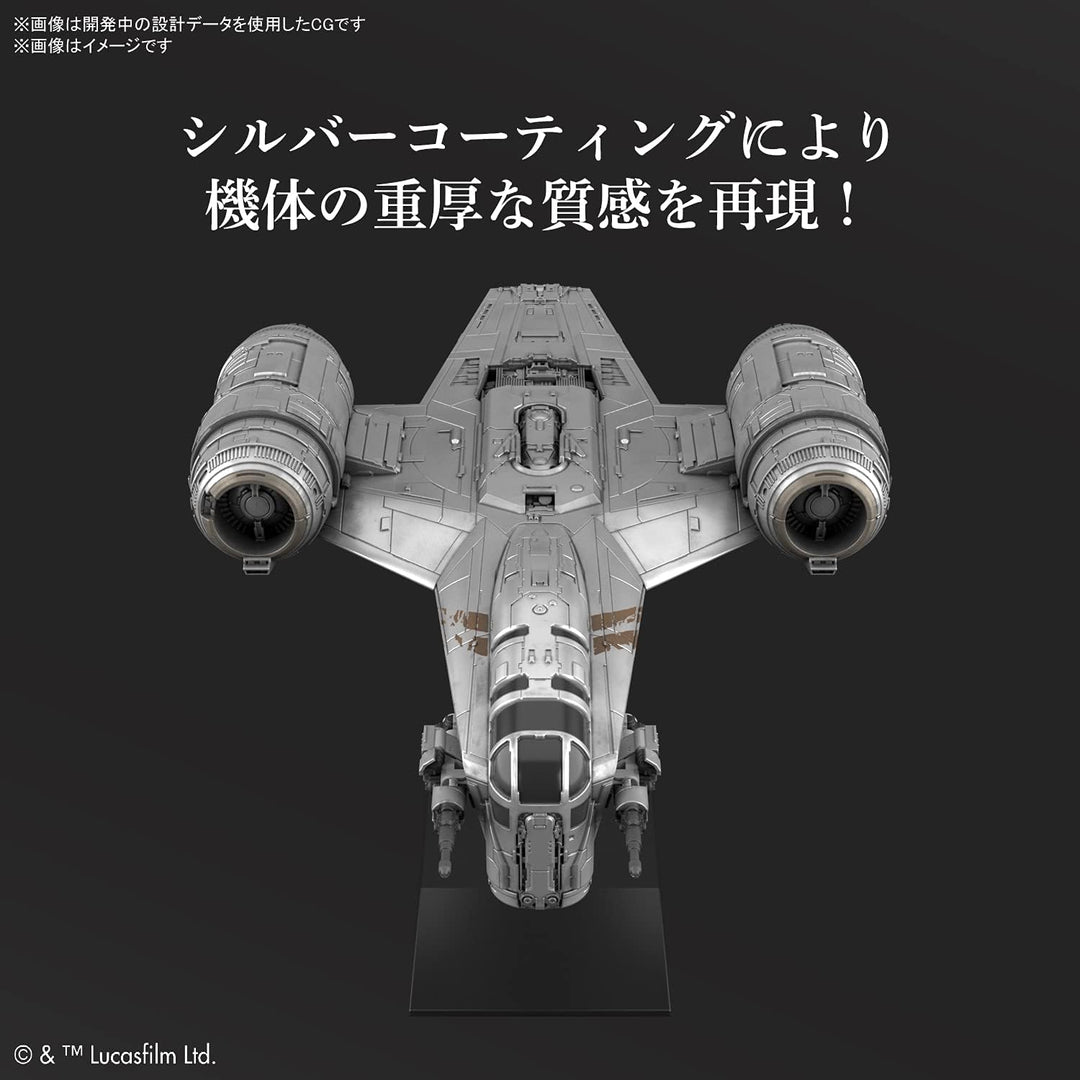 Bandai Hobby - Star Wars - Vehicle Model Razor Crest (Silver Coating Version )