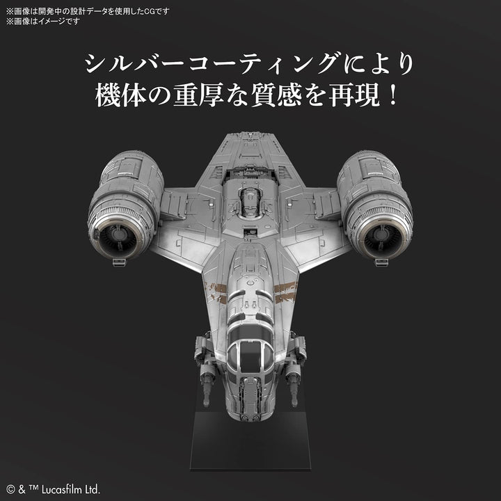 Bandai Hobby - Star Wars - Vehicle Model Razor Crest (Silver Coating Version )