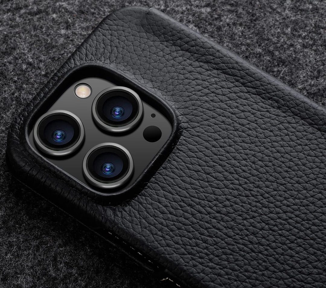 STILGUT Book Case kompatibel mit iPhone 14 Pro (6.1“) Hülle aus Leder mit Clip-Verschluss, Klapphüll