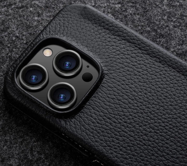 STILGUT Book Case kompatibel mit iPhone 14 Pro (6.1“) Hülle aus Leder mit Clip-Verschluss, Klapphüll