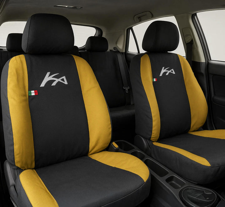 Auto Accessori Lupex - Sitzbezüge für Autositz, kompatibel Autositzbezüge für KA, schwarz Gelb, Made
