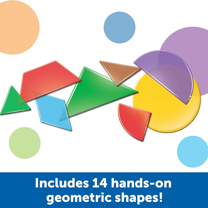 Learning Resources Transparente geometrische Formen, Mittel Single, Single