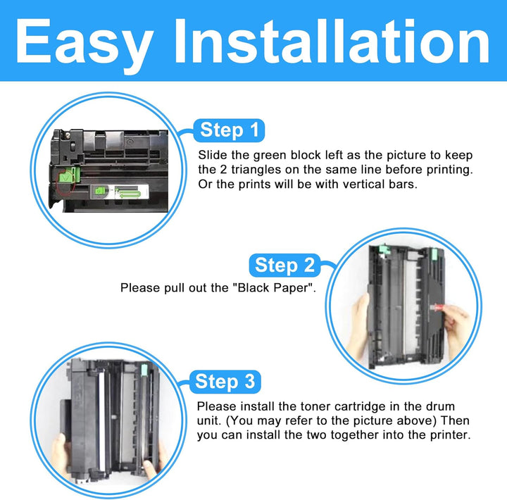 LCL Kompatibel Toner TN2420 TN-2420 TN2410 TN-2410 3000 Seiten DR2400 DR-2400 12000 Seiten (2 Pack 1