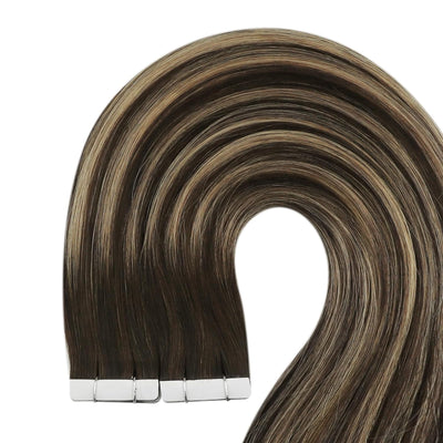 YoungSee Echthaar Extensions Tape Ombre Tape in Extensions Echthaar Kurz 30 cm Tape Haarverlangerung