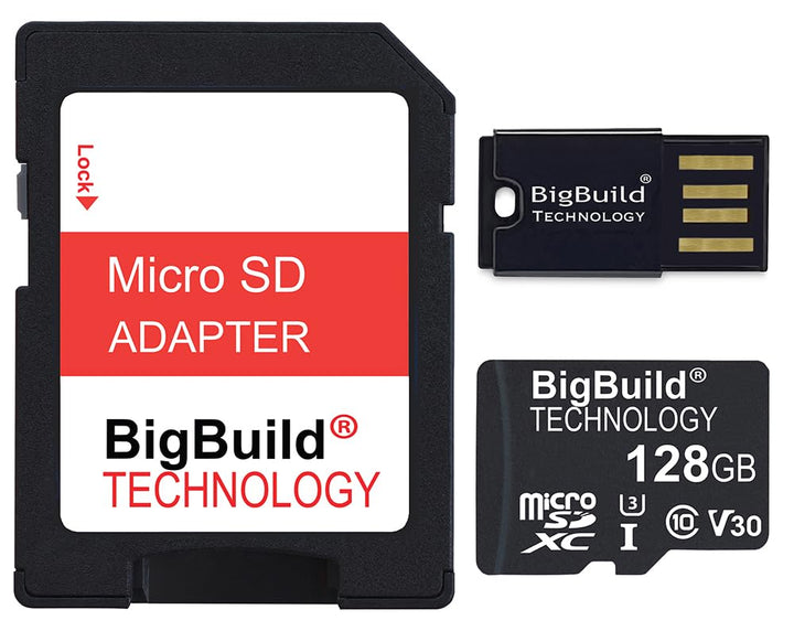 BigBuild Technology 128 GB ultraschnelle microSD Speicherkarte mit 100 MB/s für Samsung Galaxy J4, J