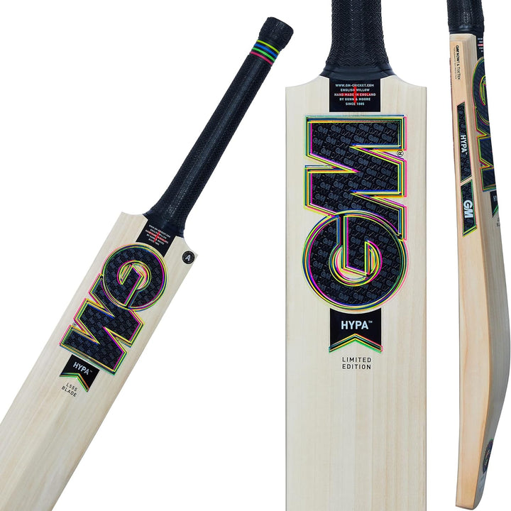 Gunn & Moore GM Cricketschläger | Hypa | English Willow | DXM, ToeTek und Now | L555 Klinge | erhält