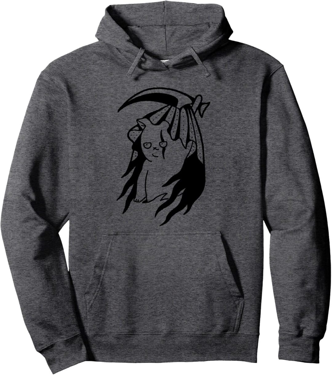 Traurige depressive Katze Lustiges Geschenk Anime Katzen-Fan Pullover Hoodie