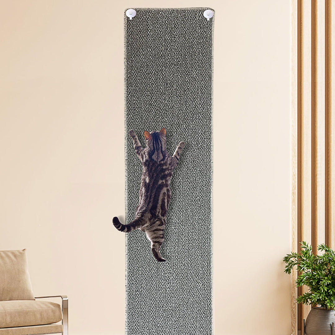 Rainmae Kratzmatte für Katzen, 180 x 40 cm, verdickt, extra gross, Wandmontage, Sisal-Kratzmatte, kr