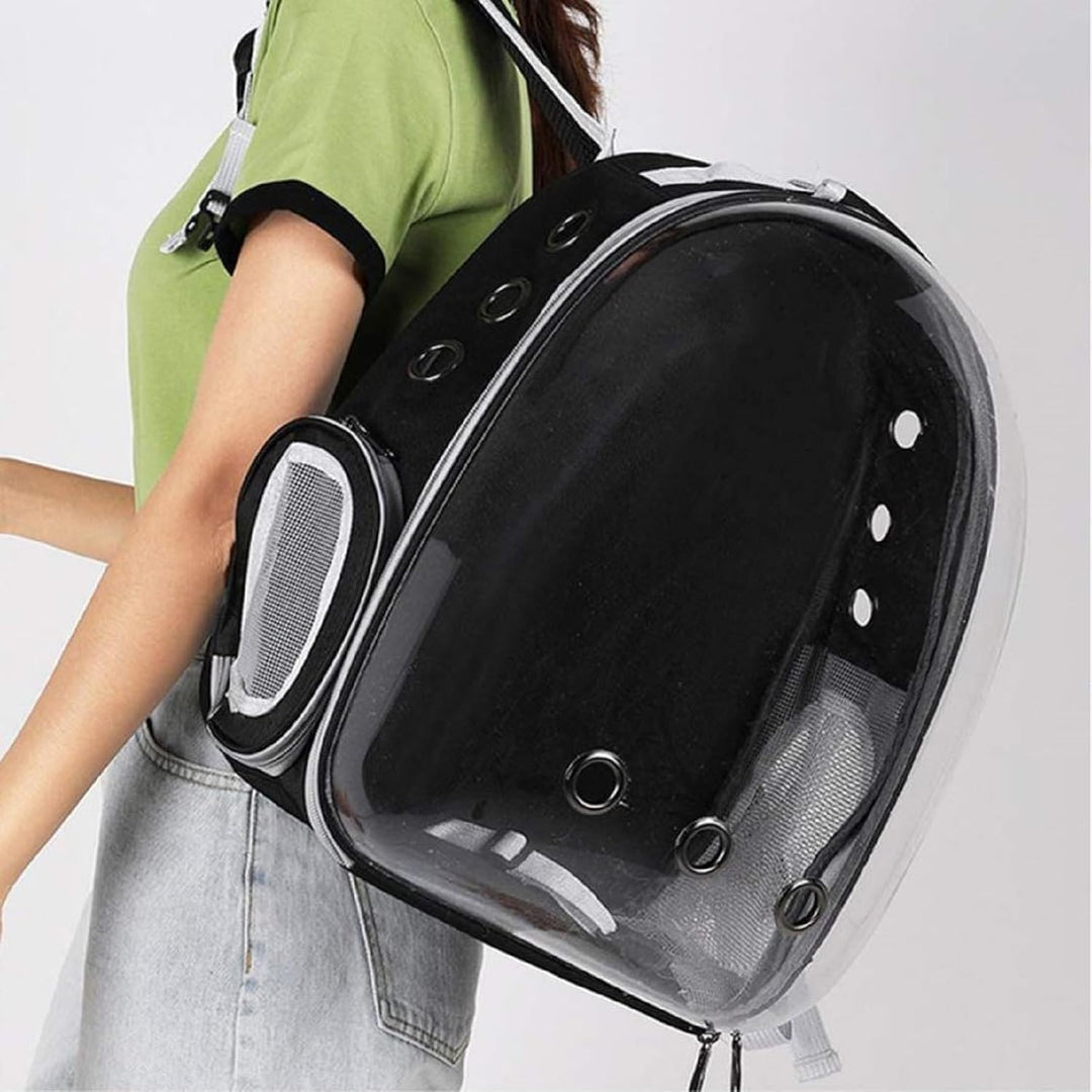 QLS Katzenrucksack – 40x30x28 cm – Transporttasche mit Belüftungslöchern für Katzen und kleine Hunde