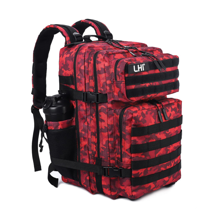 LHI Militärstil Taktischer Rucksack 45L mit MOLLE-System – Wasserdicht für Wandern, Survival, Campin