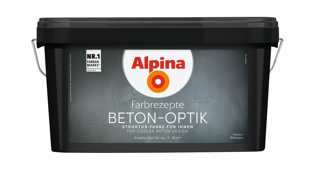 Alpina Farbrezepte BETON-OPTIK Set Betongrau