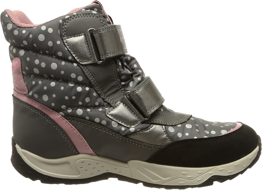 Geox Mädchen J Sentiero Girl B AbAnkle Boot 32 EU Dk Grey Rose, 32 EU Dk Grey Rose