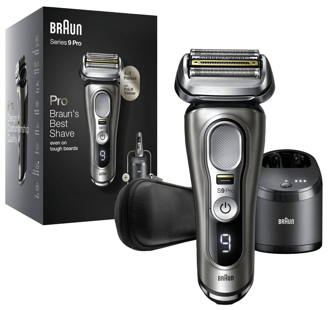 Braun Series 9 Pro Premium Rasierer Herren, Testsieger Stiftung Warentest, 4+1 Scherkopf, Elektroras