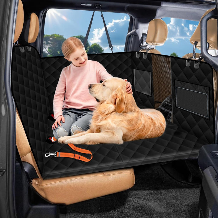 Vinstatin Hundesitzbezug mit Harter Unterseite, Hundedecke Auto Rückbank Verbreitert, Autoschondecke
