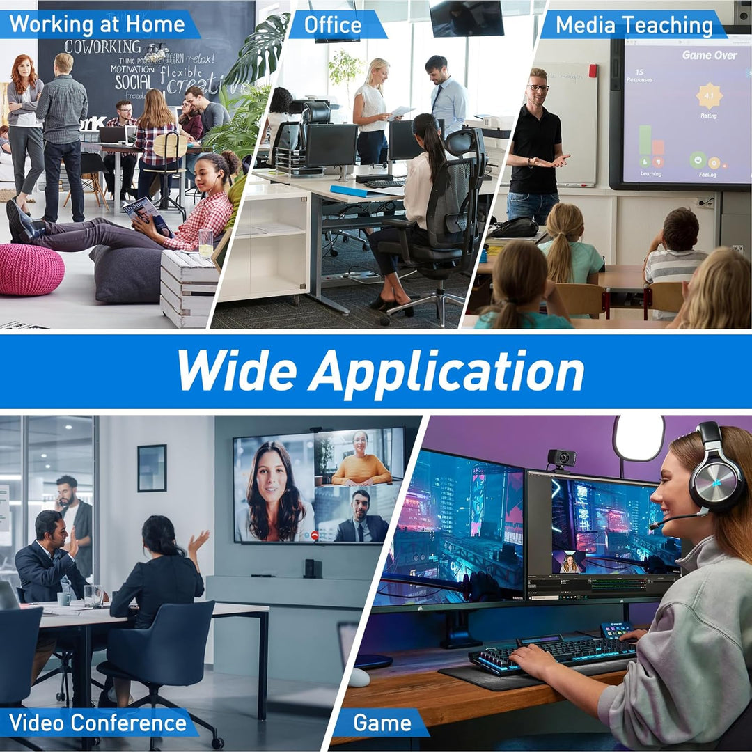 KVM Switch 4 PC 3 Monitore 8K@60Hz 4K@144Hz, USB 3.0 KVM Switch Triple Monitor 2 Displayport 1.4 + H