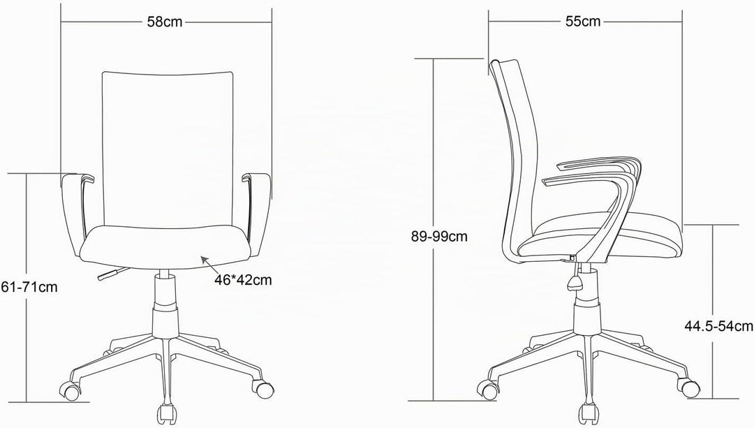 SixBros. Bürostuhl Grau - W-157A/8176, Grau