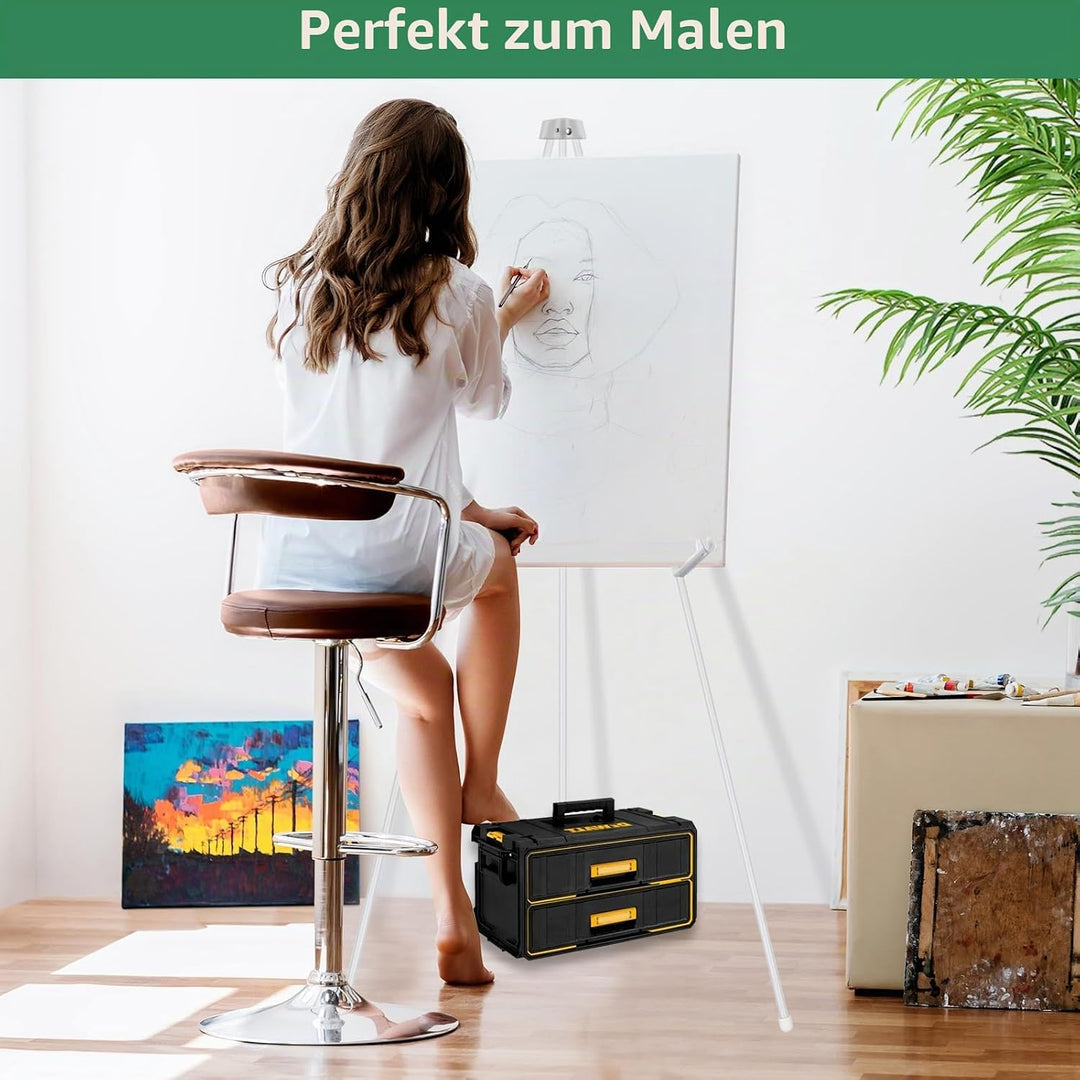 VIDETOL 2 Stück Staffelei Ständer, 160 cm Faltbare Staffelei, Portable Künstler Staffelei Stand, Sta