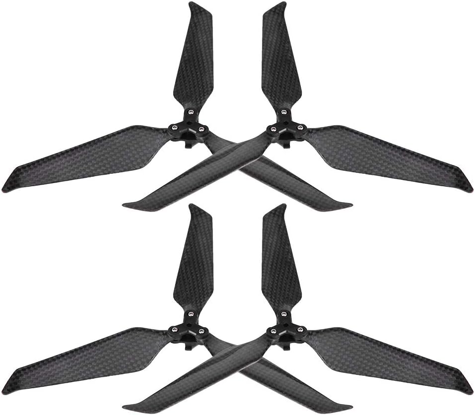 Dilwe 3-Blatt-Propeller, Kohlefaser-Schnellkupplungsrequisiten 8743 Foldble-Propeller mit Geräuschun