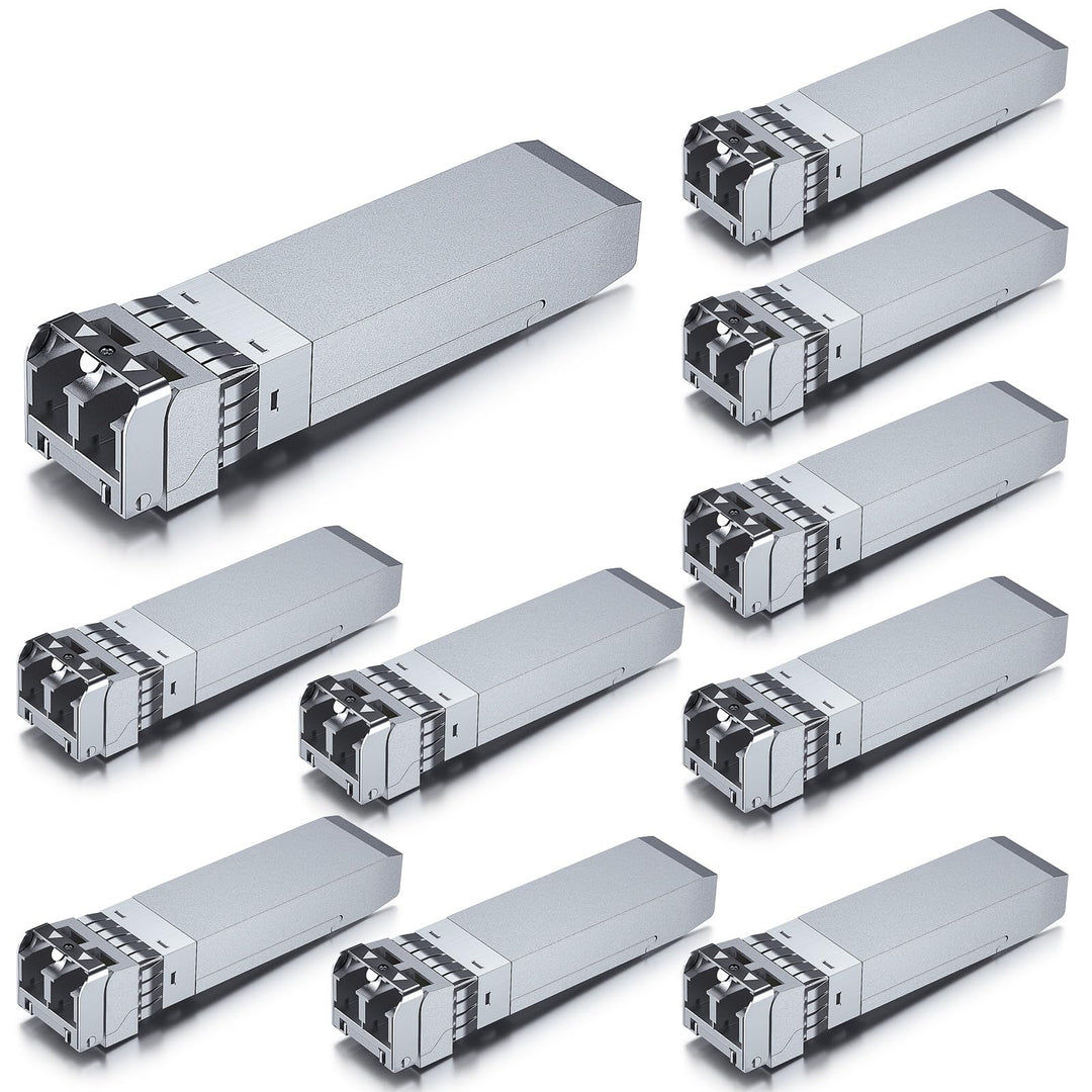 [10 Stück] 10Gb SFP+ SR Multimode Modul, 10GBase-SR LC Transceiver Kompatibel für Cisco SFP-10G-SR,