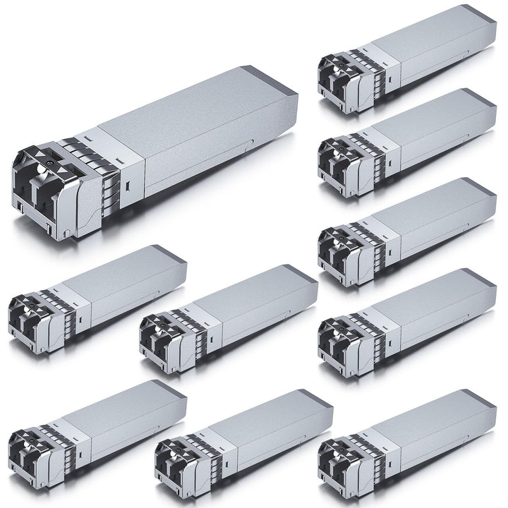 [10 Stück] 10Gb SFP+ SR Multimode Modul, 10GBase-SR LC Transceiver Kompatibel für Cisco SFP-10G-SR,