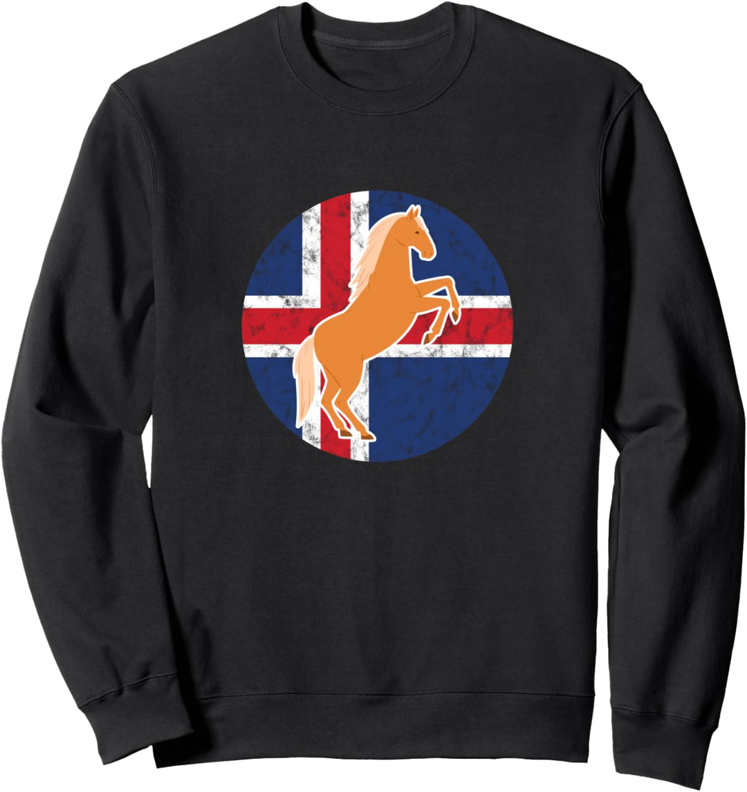 Islandpferd Isländer Island Pony Pferd Reiten Retro Vintage Sweatshirt